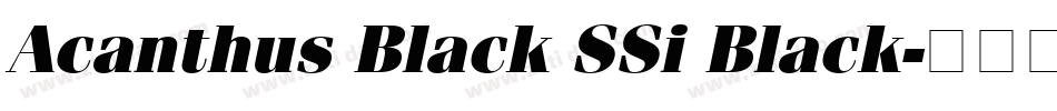 Acanthus Black SSi Black字体转换